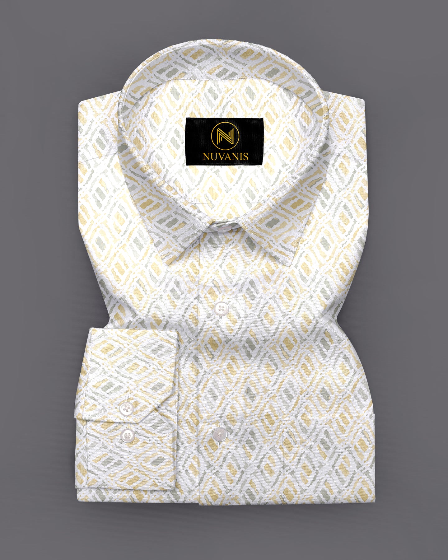 Yellow Ikkat Printed Full Sleeve Shirt