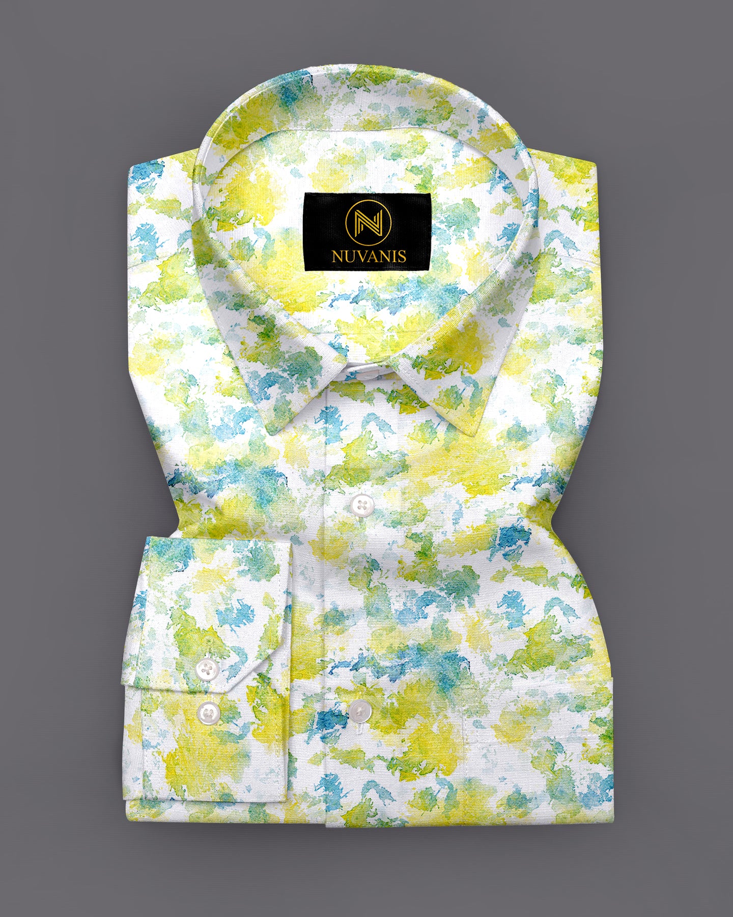 Lemon Yellow Printed Full Sleeve Shirt