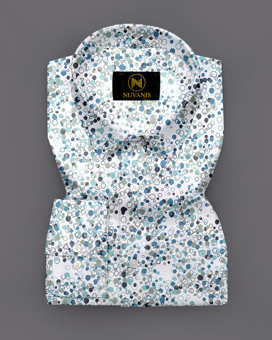 Light Grey Printed Full Sleeve Shirt