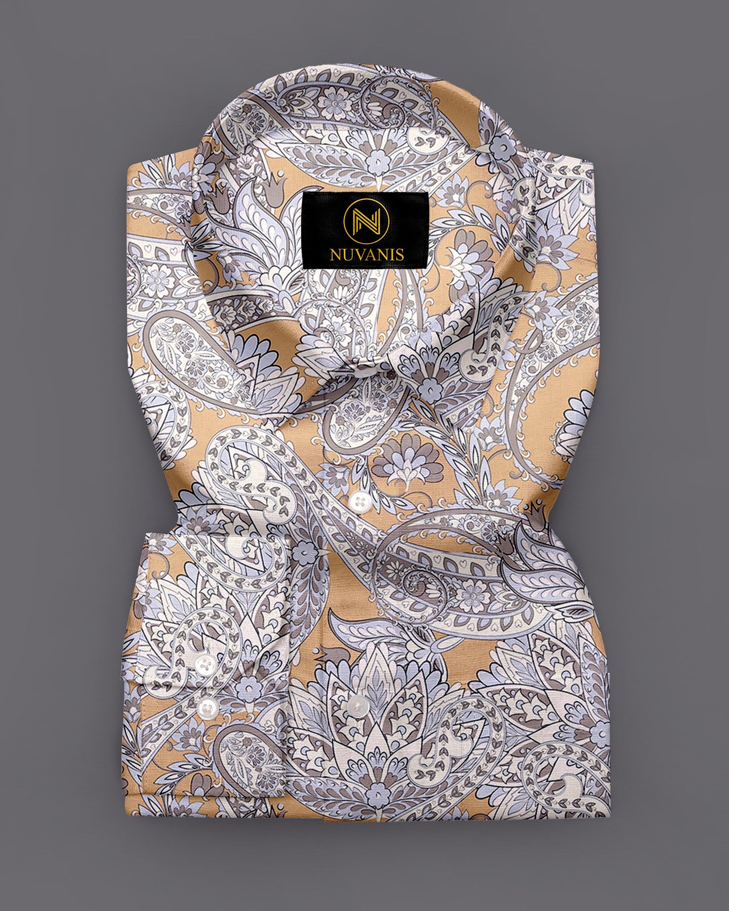 Yellow Paisley Printed Full Sleeve Shirt