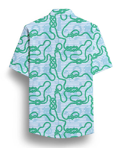 Green Printed Half Sleeve Shirt