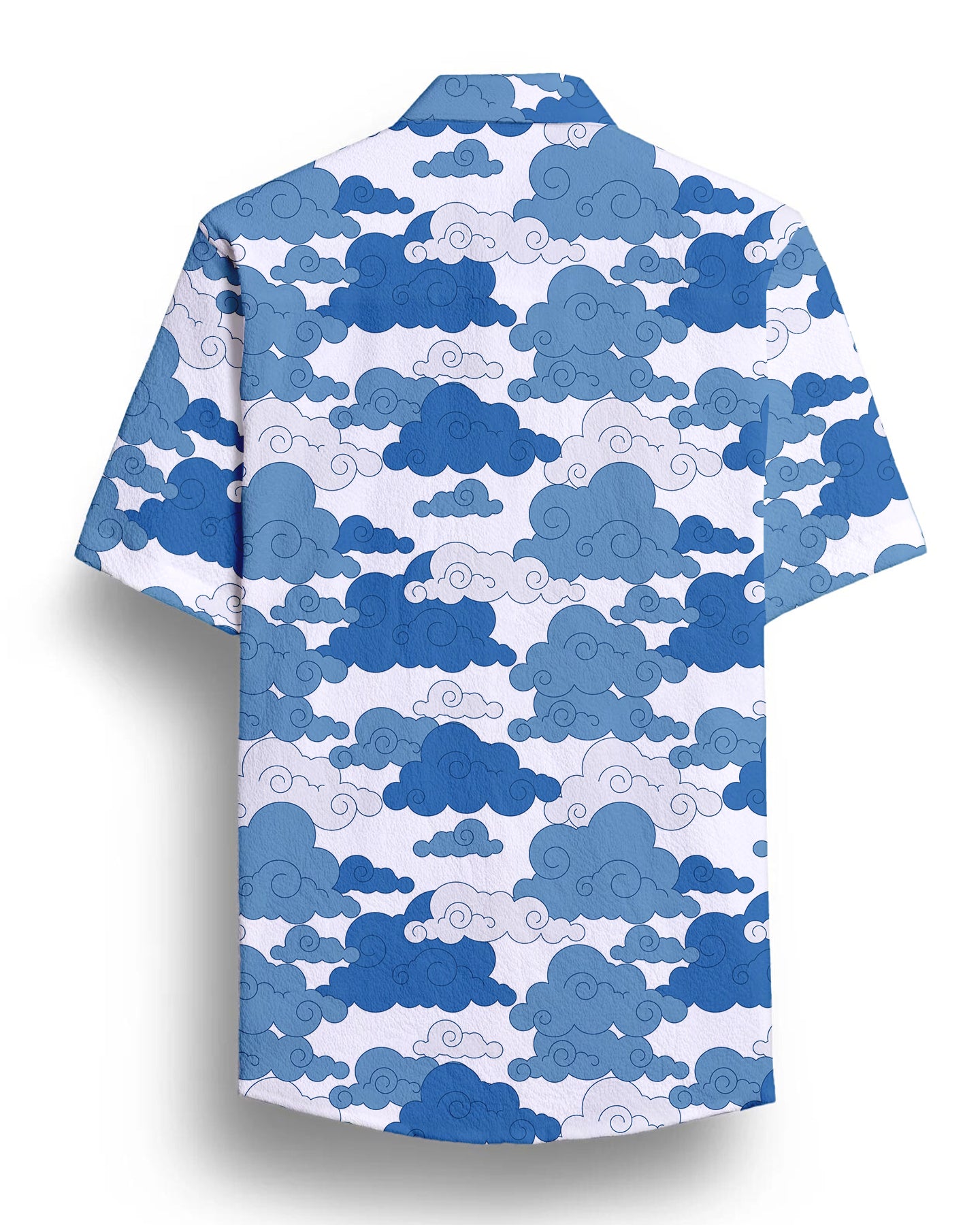 Blue Cloud Printed Half Sleeve Shirt