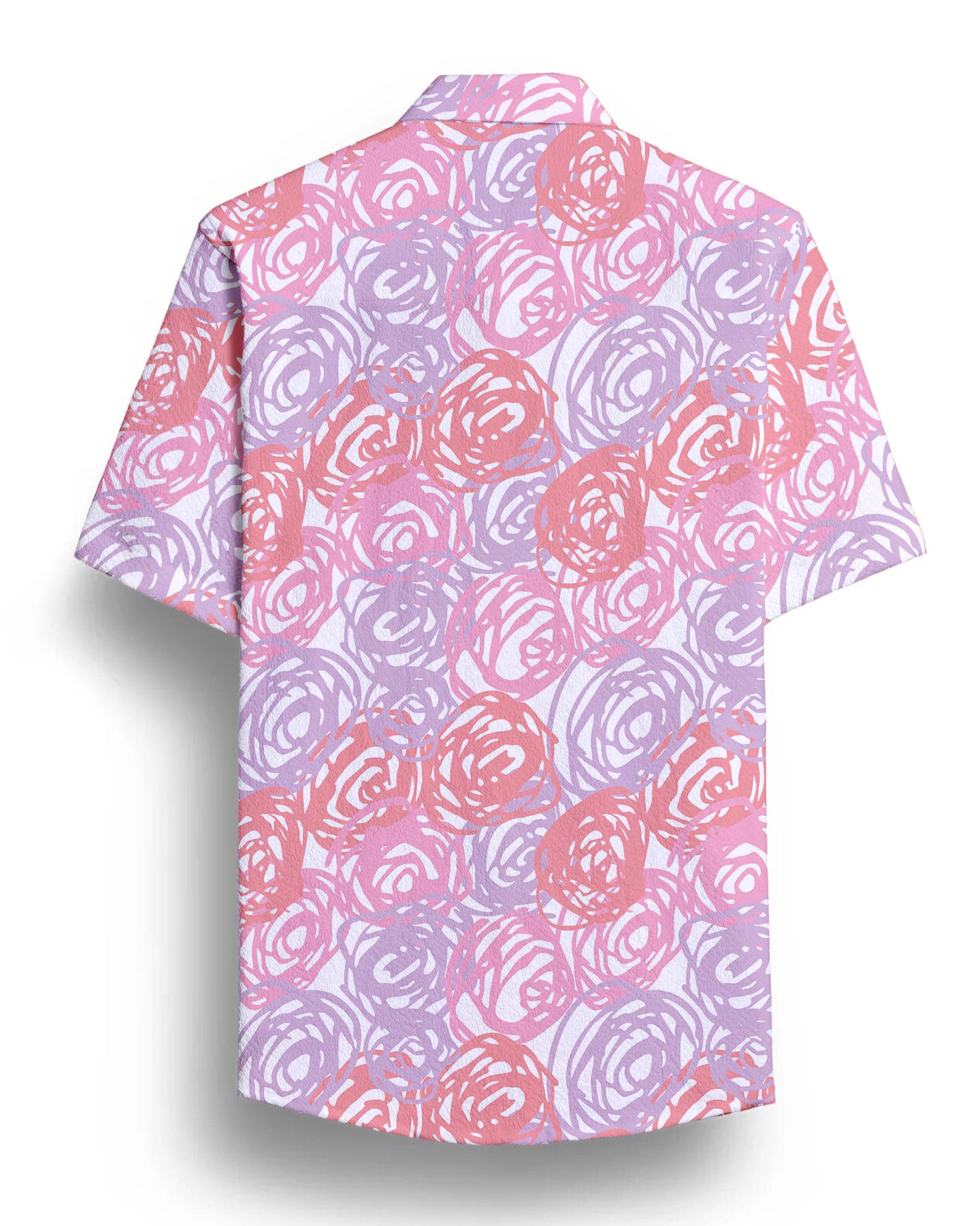 Pink Round Printed Half Sleeve Shirt