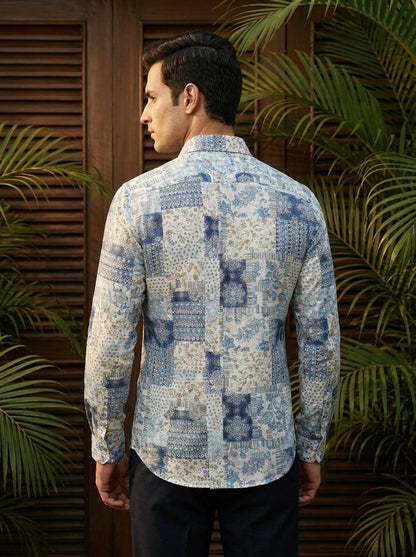 Sky Printed Designer Full Sleeve Shirt