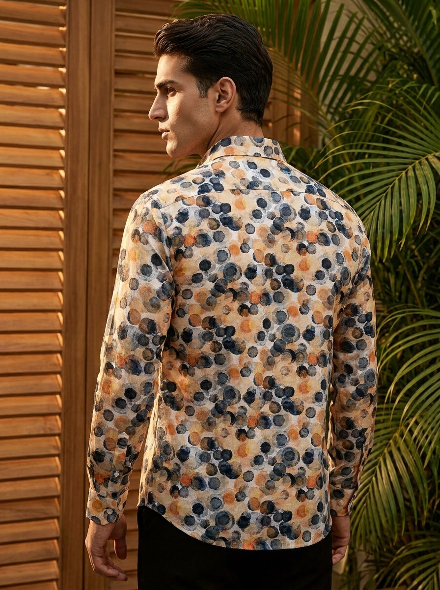 Multicolor Polka Dot Printed Full Sleeve Shirt