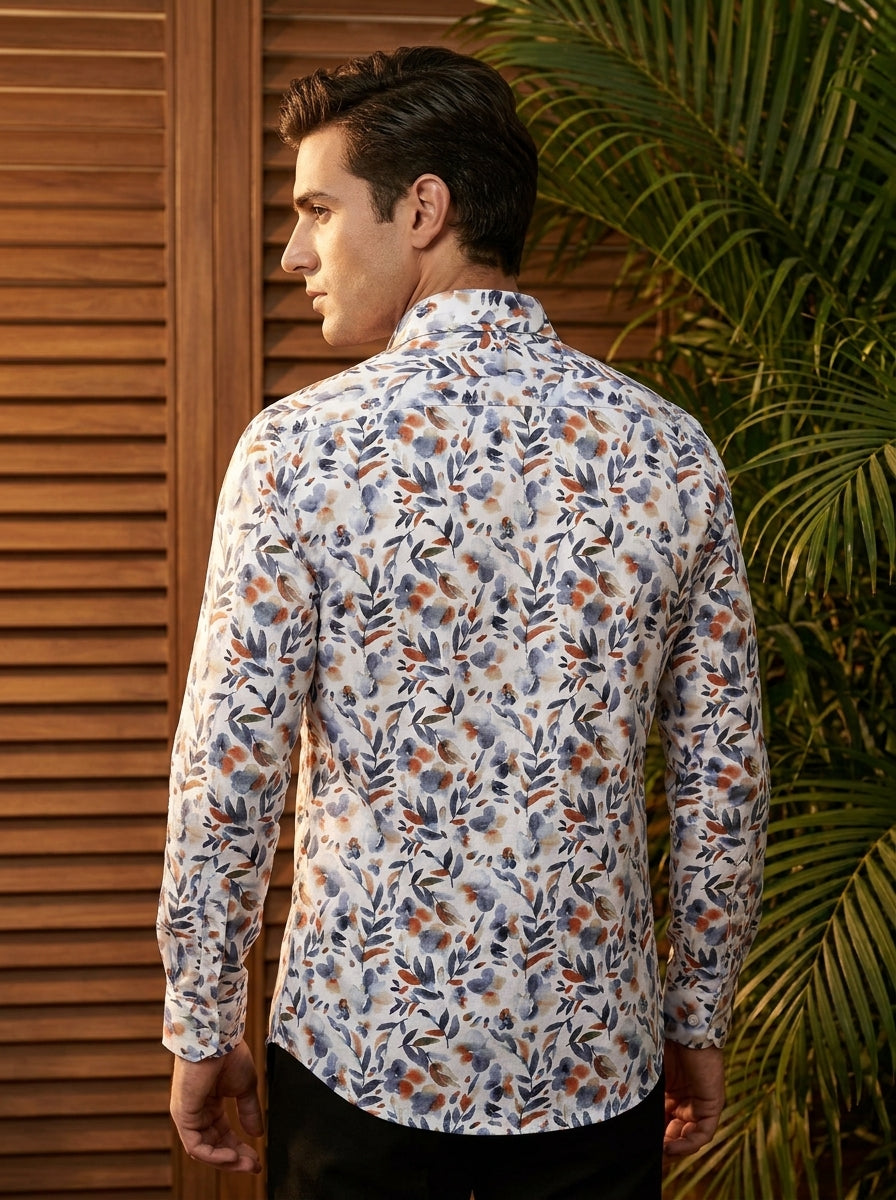 Multicolor Floral Printed Full Sleeve Shirt