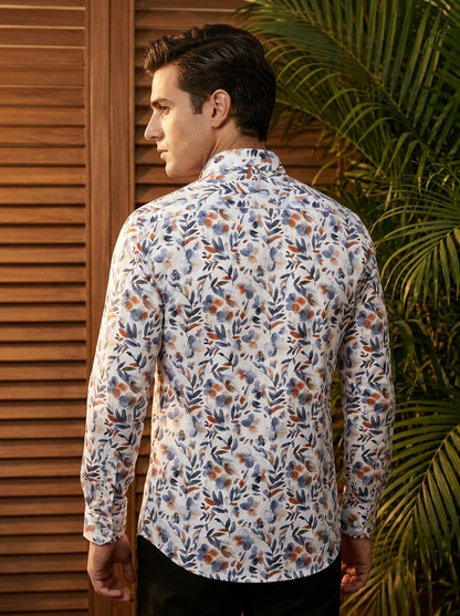 Multicolor Floral Printed Full Sleeve Shirt