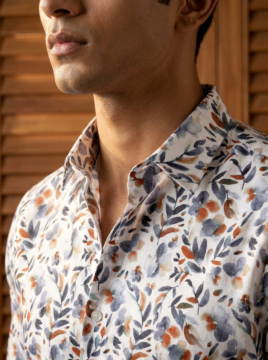 Multicolor Floral Printed Full Sleeve Shirt