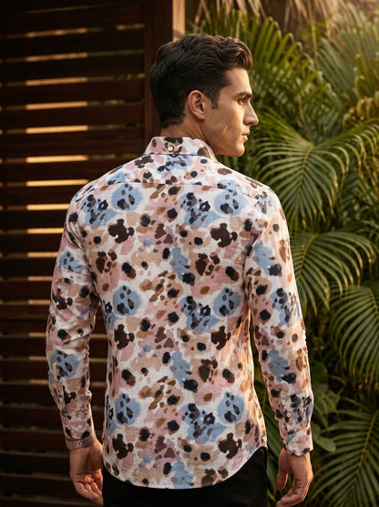 Multicolor Abstract Printed Full Sleeve Shirt