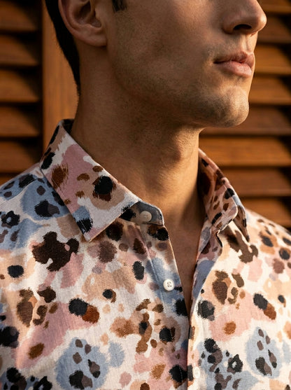 Multicolor Abstract Printed Full Sleeve Shirt