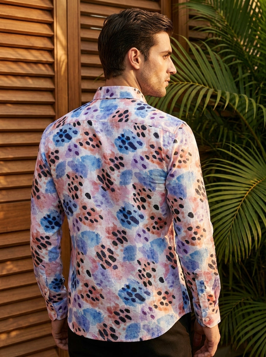 Multicolor Abstract Printed Full Sleeve Shirt