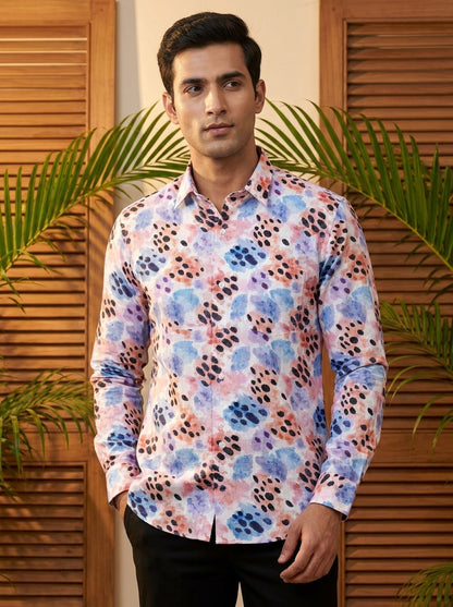 Multicolor Abstract Printed Full Sleeve Shirt