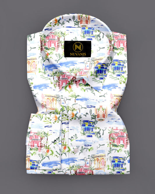 White House Printed Full Sleeve Shirt