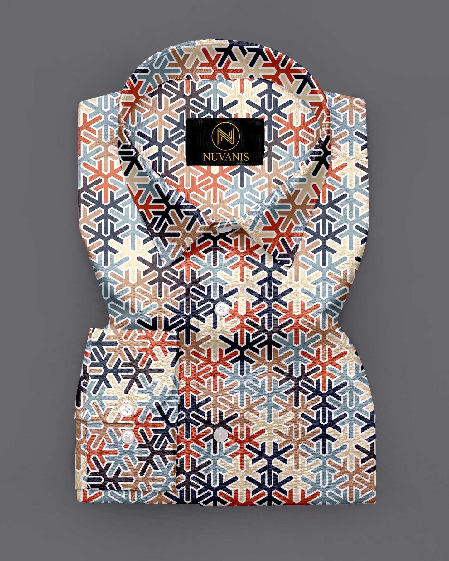 Multi color Snow Flake Printed Designer Full Sleeve Shirt