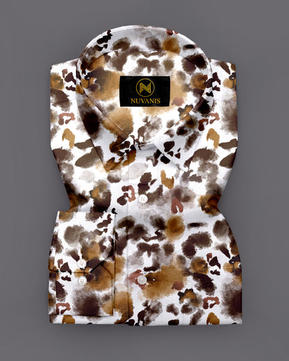 Cofee Abstract Printed Full Sleeve Shirt